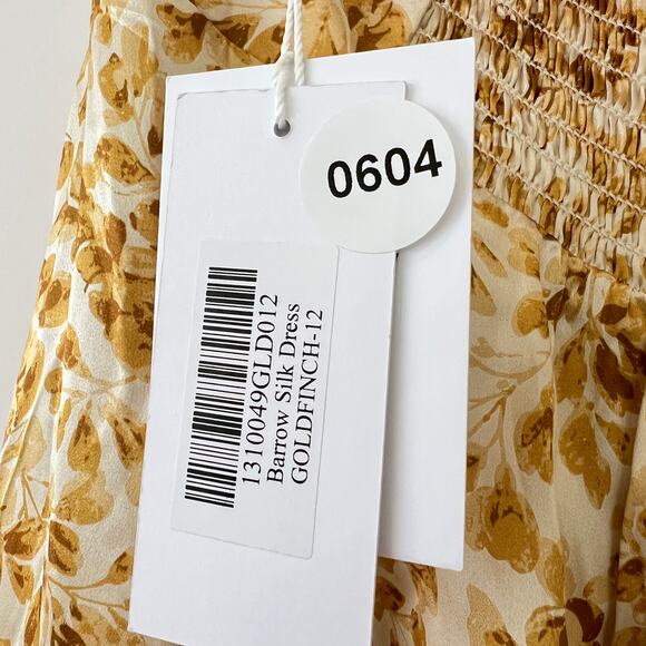 Reformation Womens Barrow Silk Maxi Dress Goldfinch Yellow Size 12 NWT - Picture 11 of 11